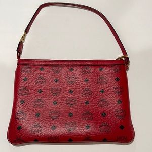Authentic MCM pouch bag in red